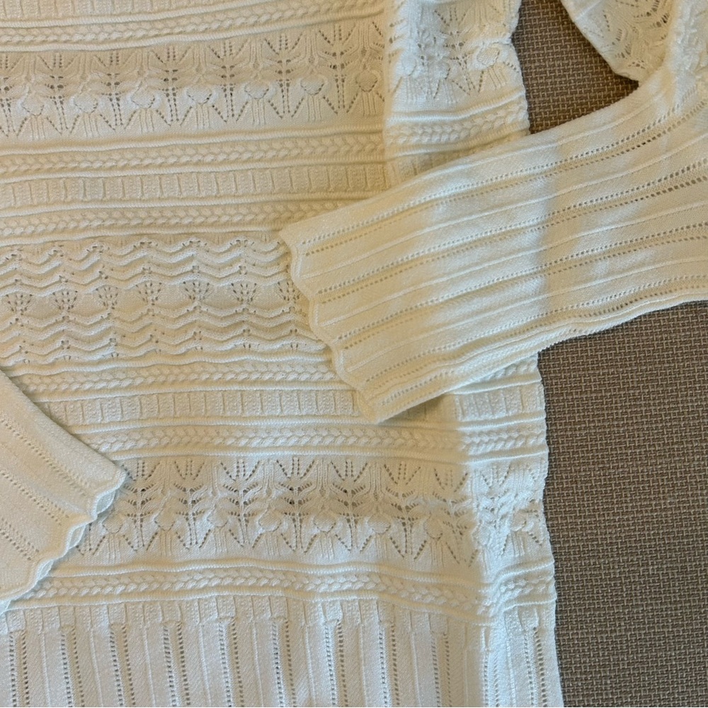 NWT Sezane Ronnie Jumper - Ecru Ivory Cream Top Sweater French Soft Causal - Picture 7 of 10